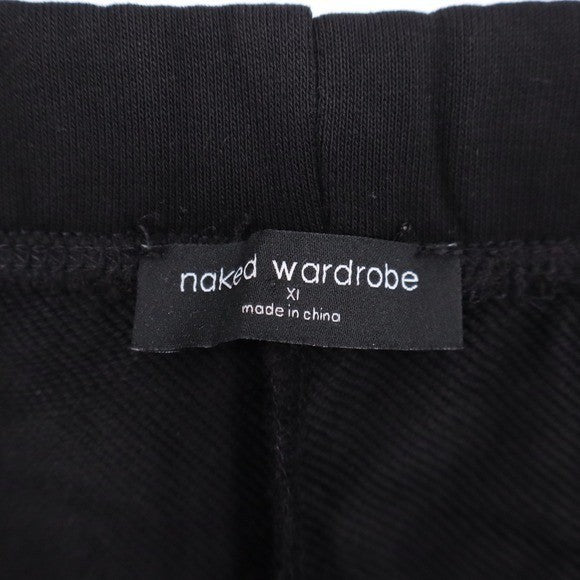 Naked Wardrobe XL Black Sweatshirt and Joggers Lounge Set