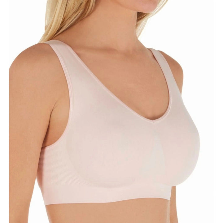 Bali One Smooth U Seamless Bralette Bra Women Small Blushing Pink Stretch Ribbed