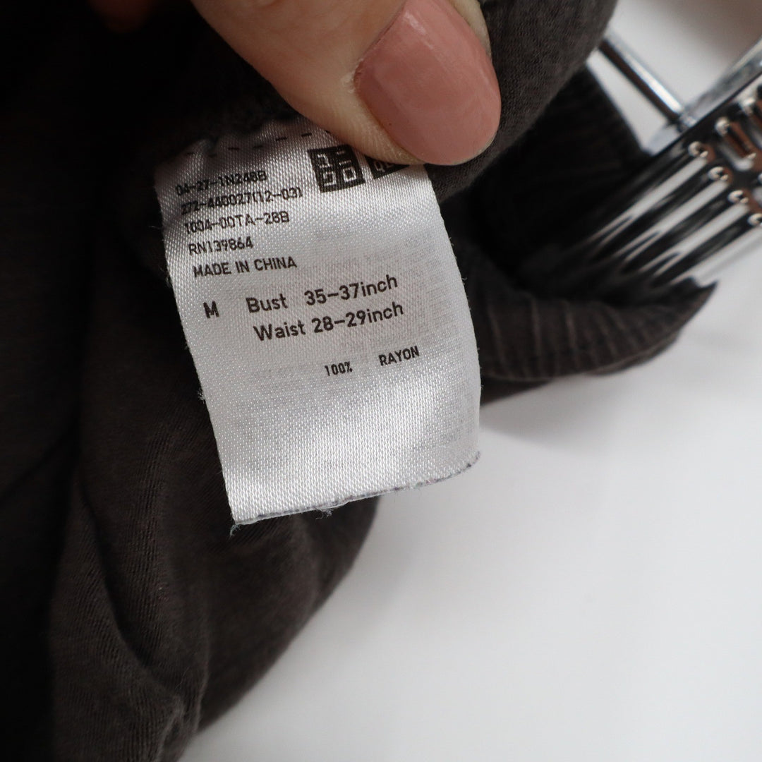 Uniqlo Mens M Charcoal Gray Rayon Lounge Shorts Elastic Drawstring