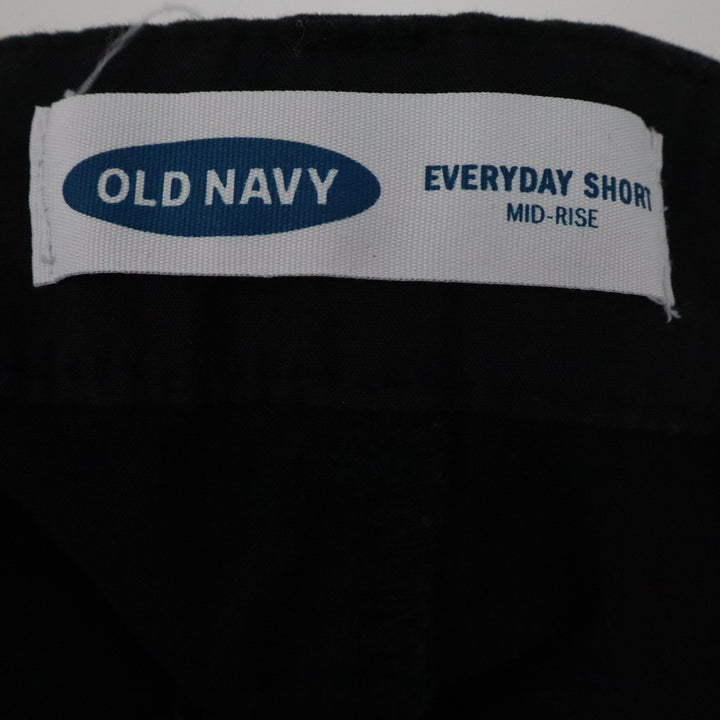 Old Navy Everyday Short Womens 6 Black Mid-Rise Chino Cotton Stretch Casual