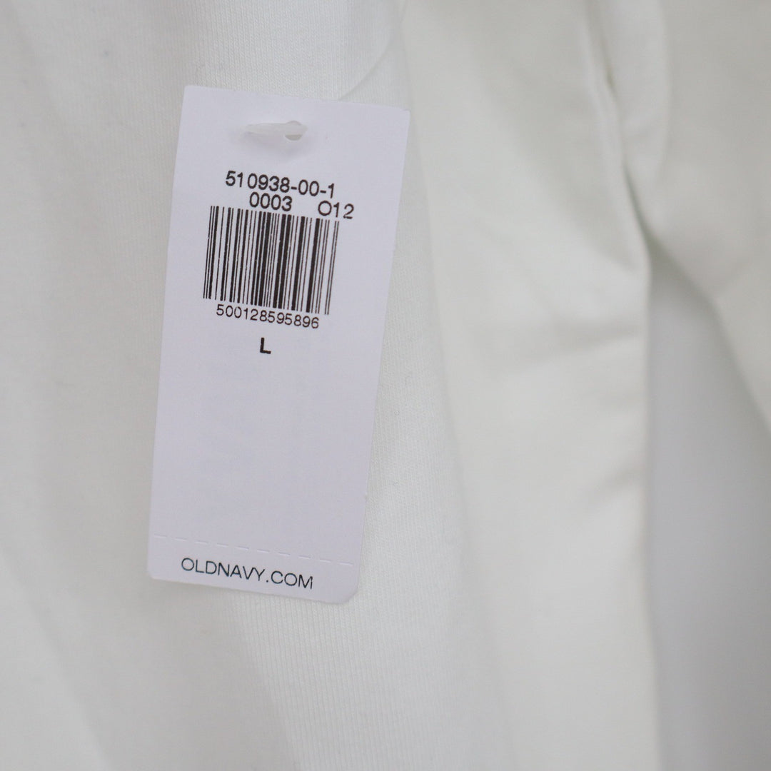 Old Navy Bestee Mock Neck Long Sleeve Top Off White Cotton Modal Stretch Large