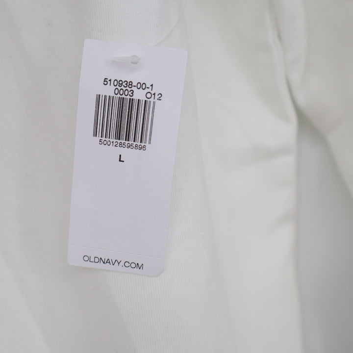 Old Navy Bestee Mock Neck Long Sleeve Top Off White Cotton Modal Stretch Large