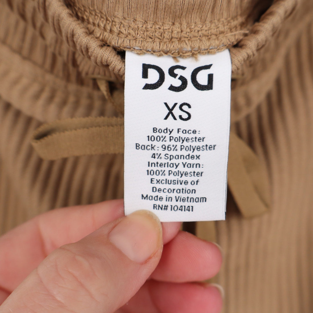 DSG So Soft Ottoman Jogger Womens XS Warm Stone Tan Ribbed Pants NEW