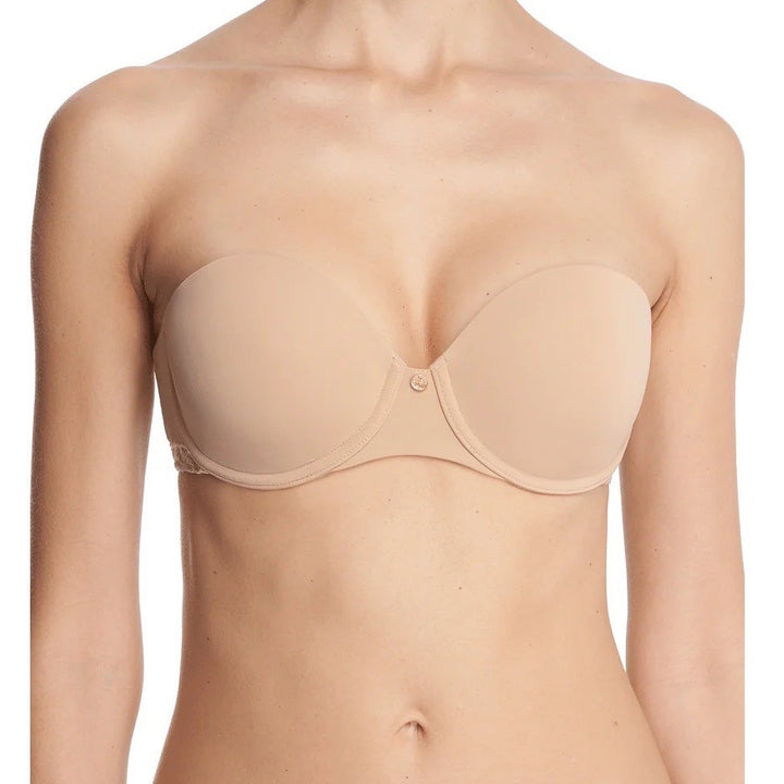 Natori Beige Strapless Convertible Underwire Bra 36B Nude Removable Straps