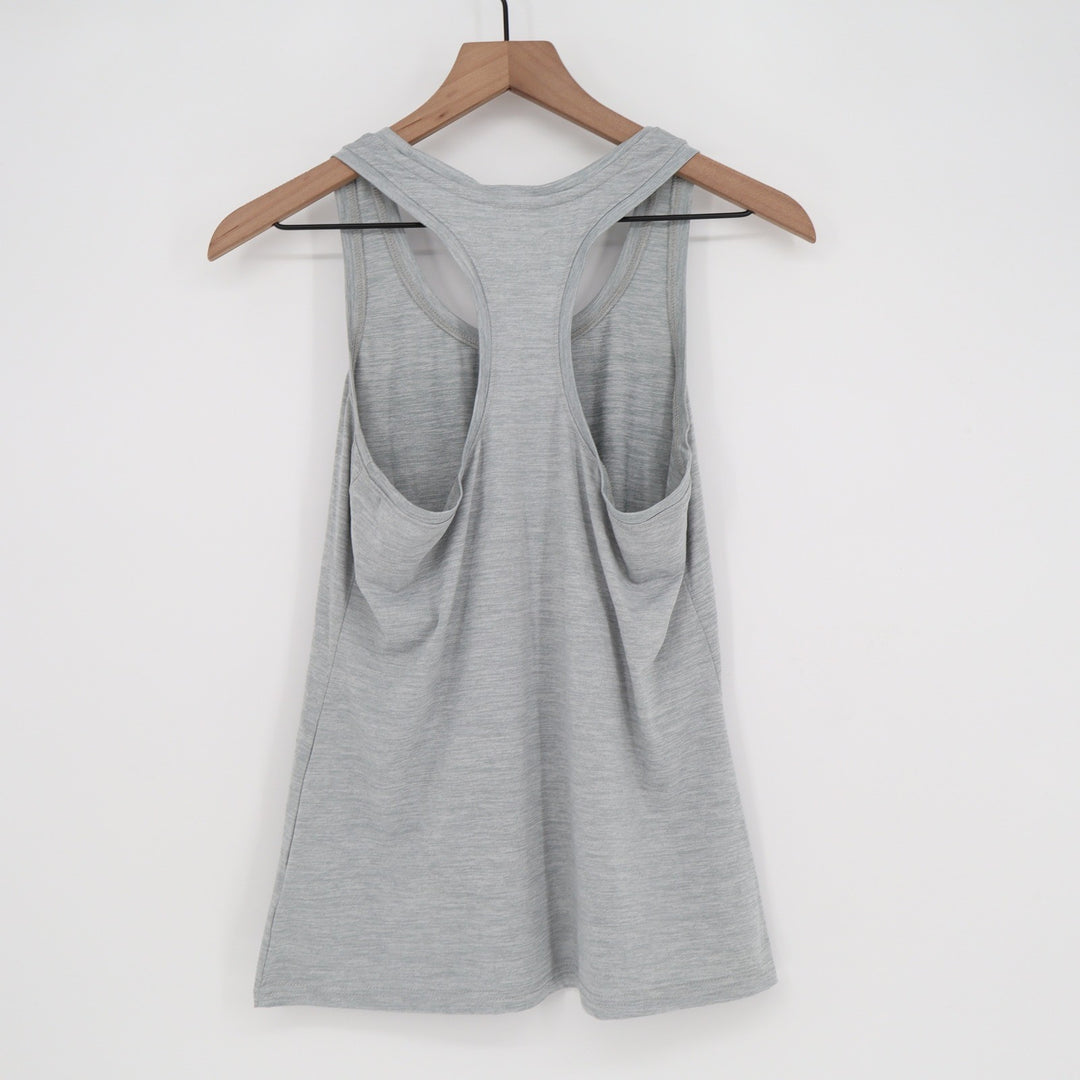Jockey Womens Heather Gray Racerback Performance Workout Tank Top Size S