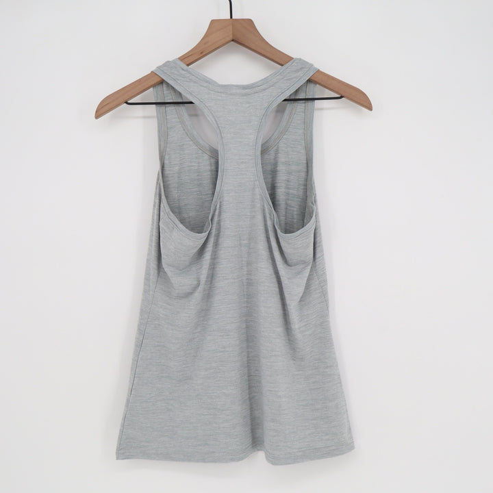 Jockey Womens Heather Gray Racerback Performance Workout Tank Top Size S