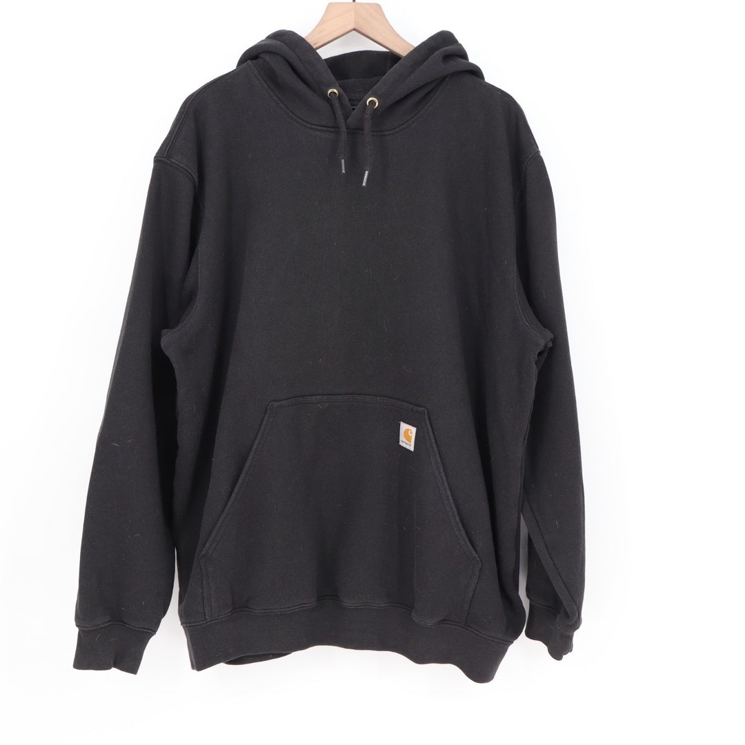 Carhartt Iconic Sweatshirt Men XL Black Cotton Logo Hooded Original Fit Pullover