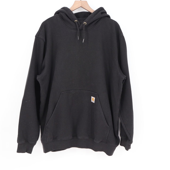 Carhartt Iconic Sweatshirt Men XL Black Cotton Logo Hooded Original Fit Pullover