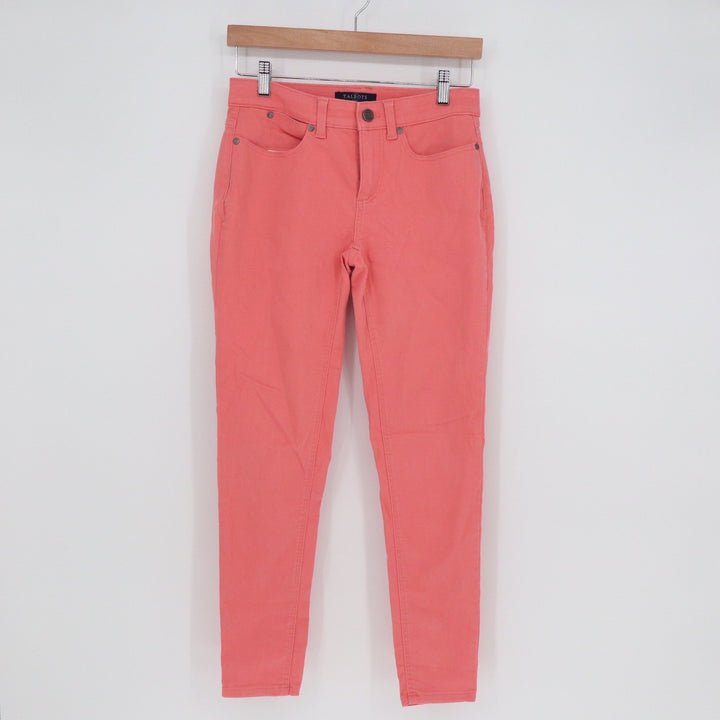 Talbots Simply Flattering Collection Coral Pink Slim Pants Womens 2P