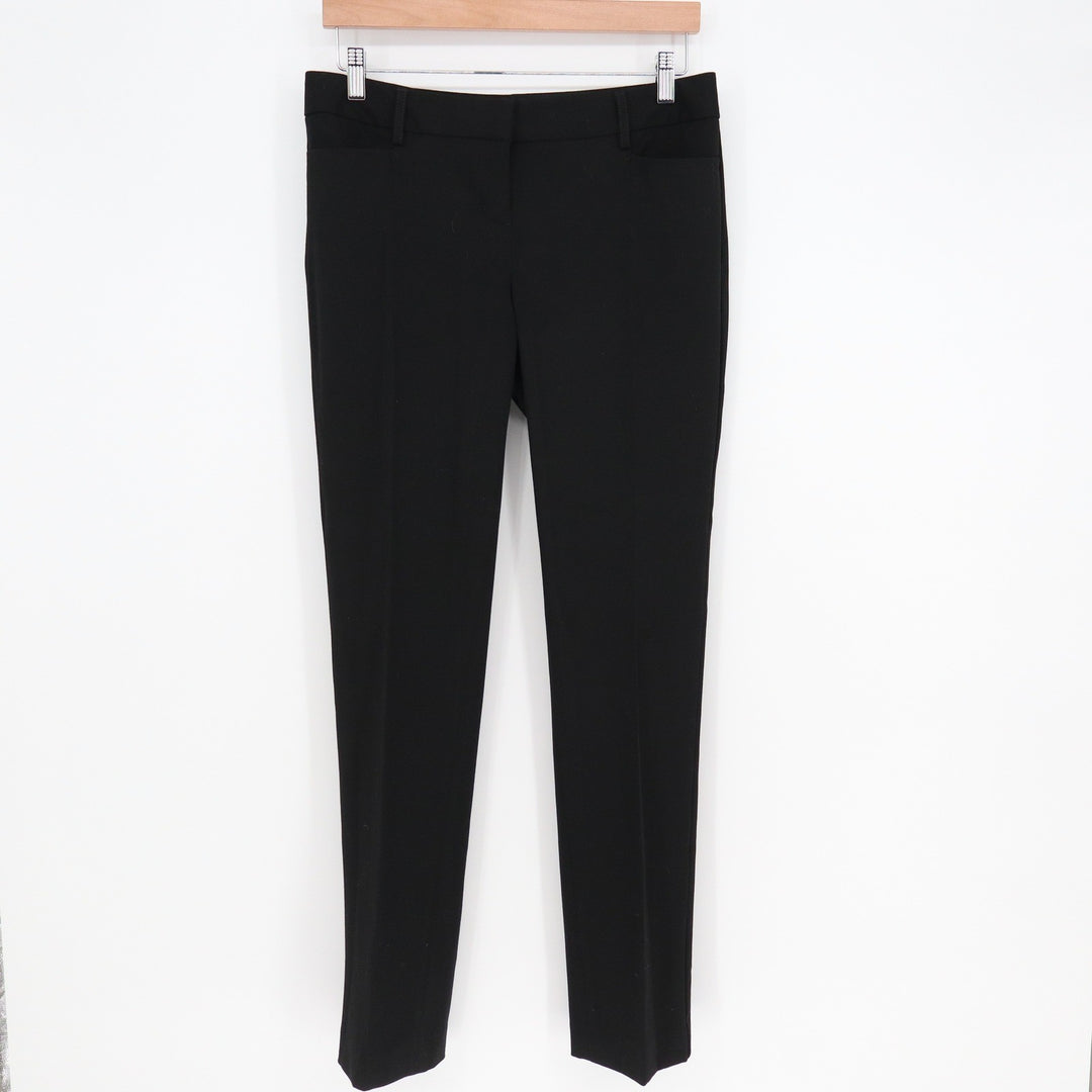 Express Columnist Black Slim Leg Dress Pants Womens 6R Mid Rise Stretch Trousers