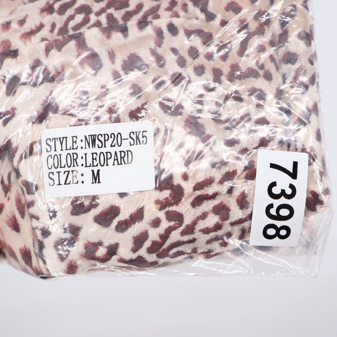Naked Wardrobe The Statement Leopard Print Draped Mini Skirt Medium