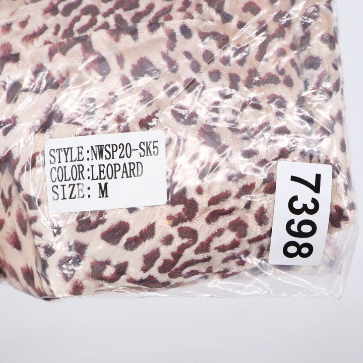 Naked Wardrobe The Statement Leopard Print Draped Mini Skirt Medium