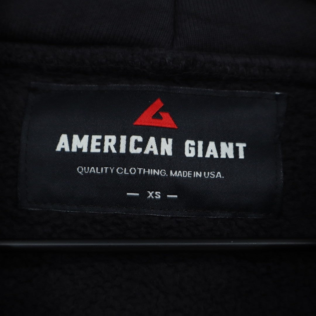 American Giant Hoodie Womens XS Black Cotton Kangaroo Pockets Winter Street Wear