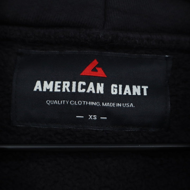 American Giant Hoodie Womens XS Black Cotton Kangaroo Pockets Winter Street Wear