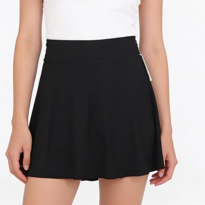 Sofibella 7007 15" Athletic Skort Black XS UPF 50 Moisture Wicking Tennis Golf