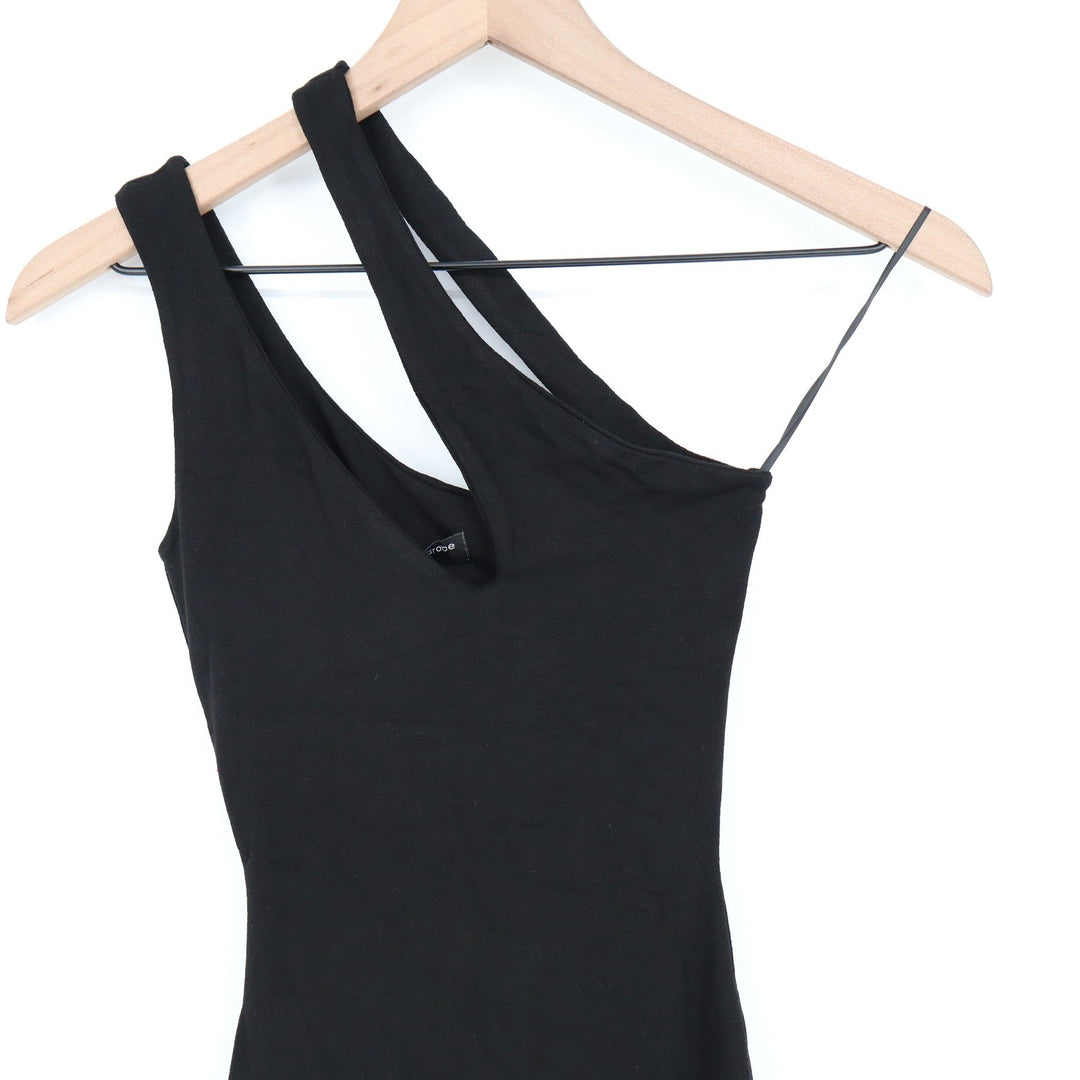 Naked Wardrobe Black One Shoulder Asymmetric Cutout Mini Dress NW-D2062 XL NEW