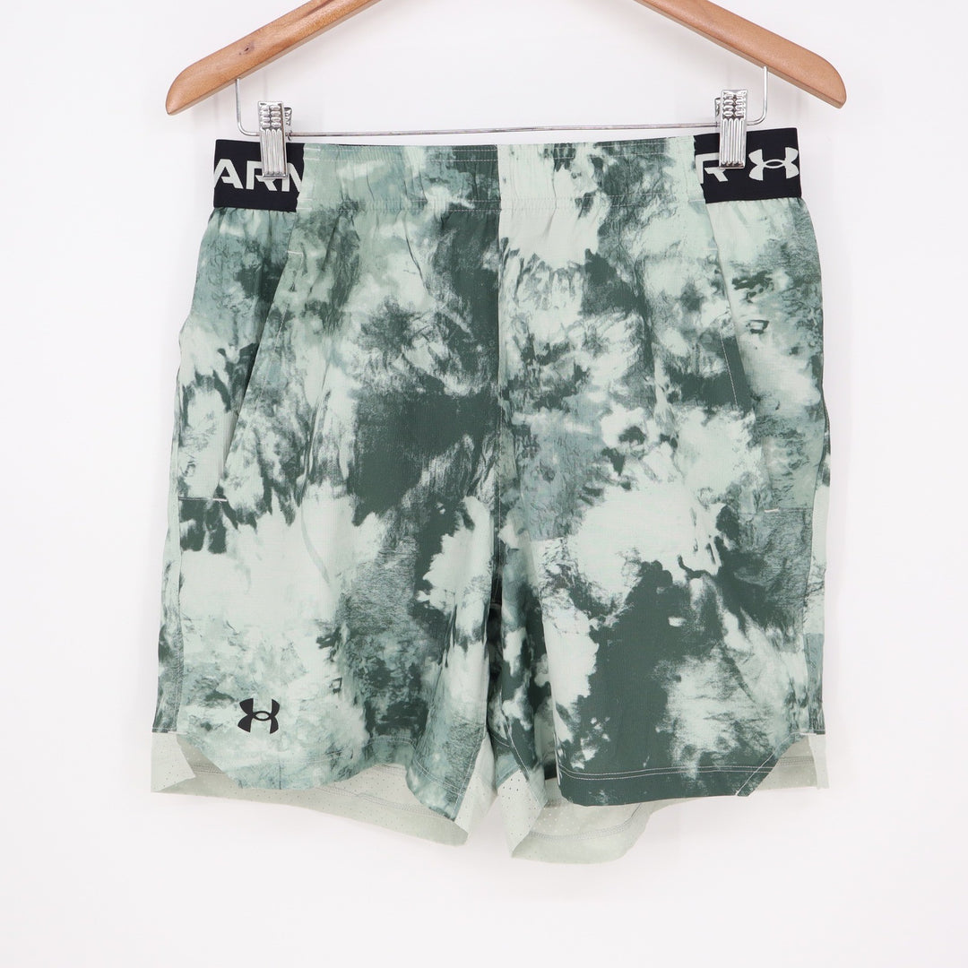 Under Armour Mens Vanish Woven 6in Printed Training Shorts Green Tie Dye