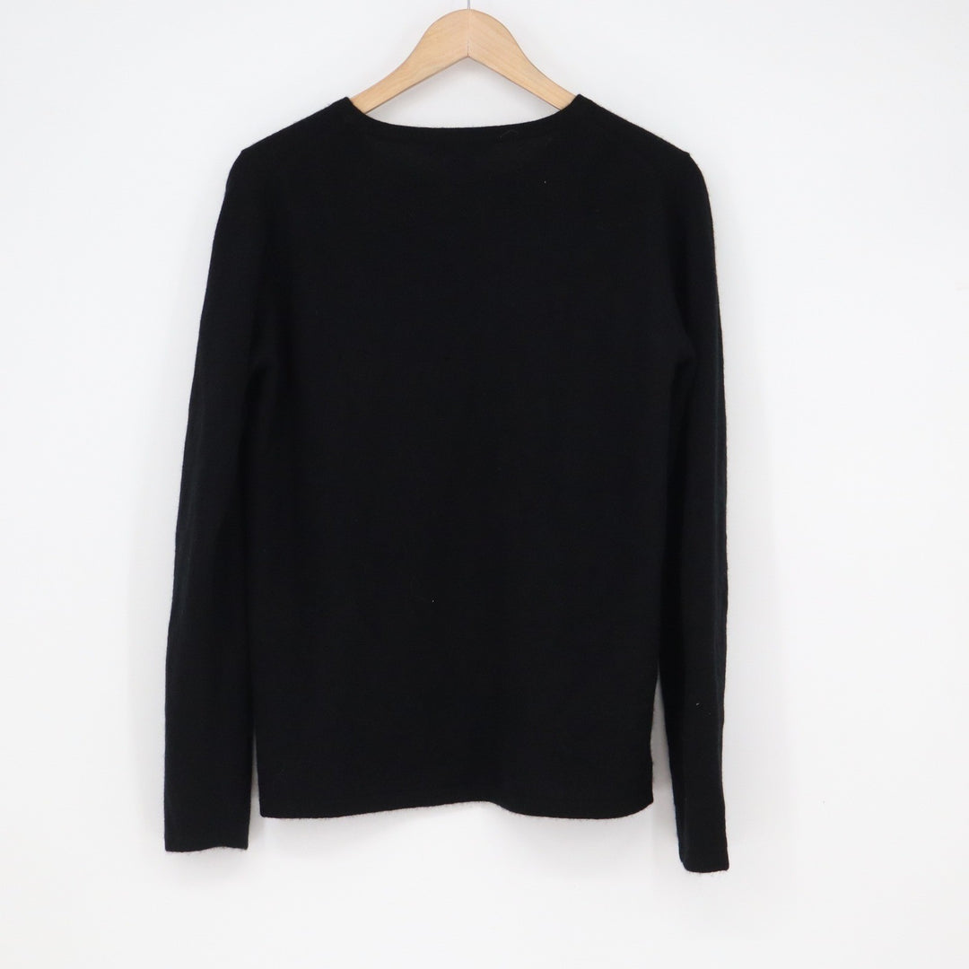 Preswick & Moore Cashmere Sweater Womens Large Black Crew Neck Long Sleeve Knit