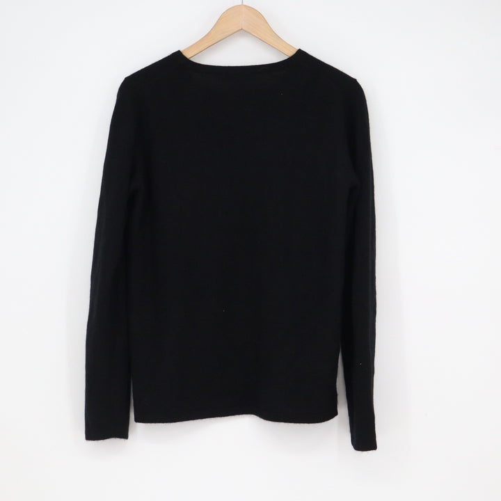 Preswick & Moore Cashmere Sweater Womens Large Black Crew Neck Long Sleeve Knit