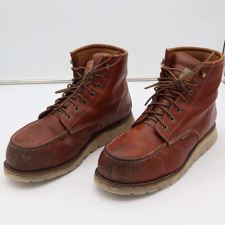 Carhartt Mens 6-Inch Waterproof Steel Toe Wedge Sole Work Boots Brown 13M
