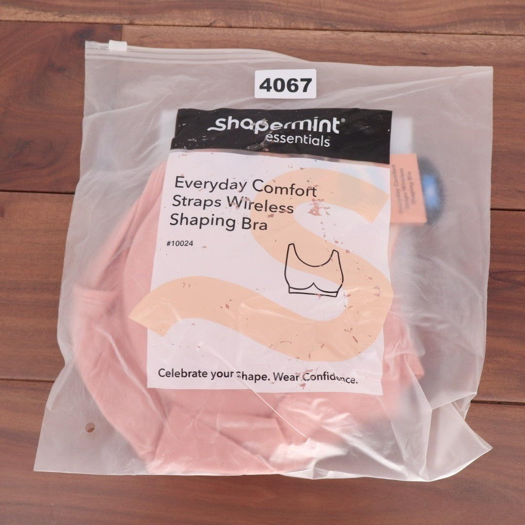 Shapermint Essentials Everyday Comfort Straps Wireless Shaping Bra Rose Tan XL