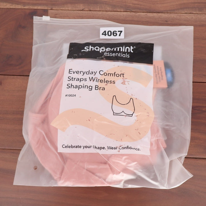 Shapermint Essentials Everyday Comfort Straps Wireless Shaping Bra Rose Tan XL