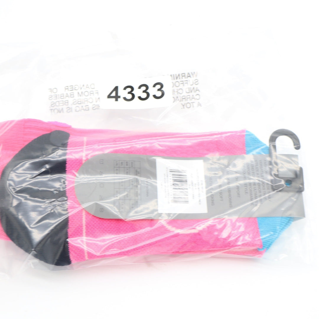G/FORE Mens Pray For Birdies Crew Socks Knockout Pink Blue Size S/M