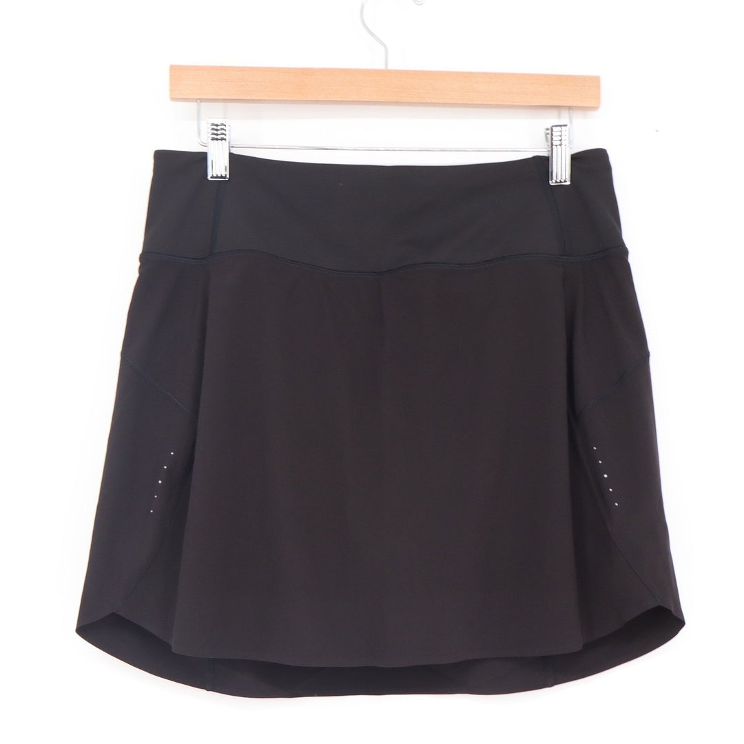 Athleta Run With It 16" Skort Black Athletic Running Skirt Womens Medium M