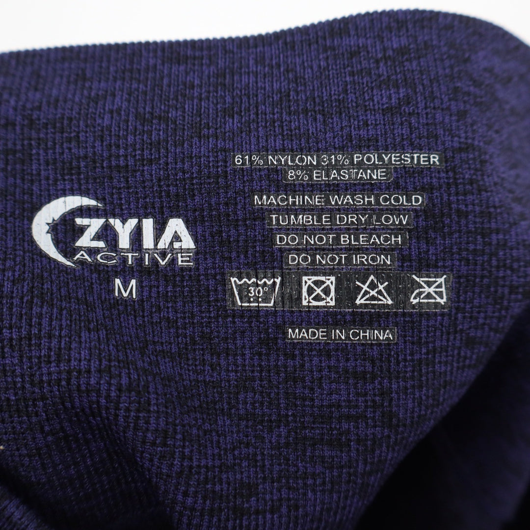 Zyia Active Shorts Womens M Brilliant Purple Marled High Waisted Seamless Good