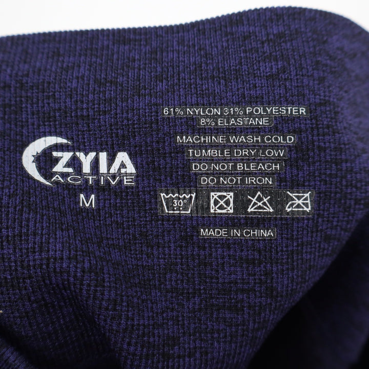 Zyia Active Shorts Womens M Brilliant Purple Marled High Waisted Seamless Good
