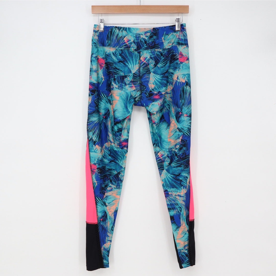 Pink Victoria's Secret Leggings Womens M Ultimate Blue Pink Tropical Excellent