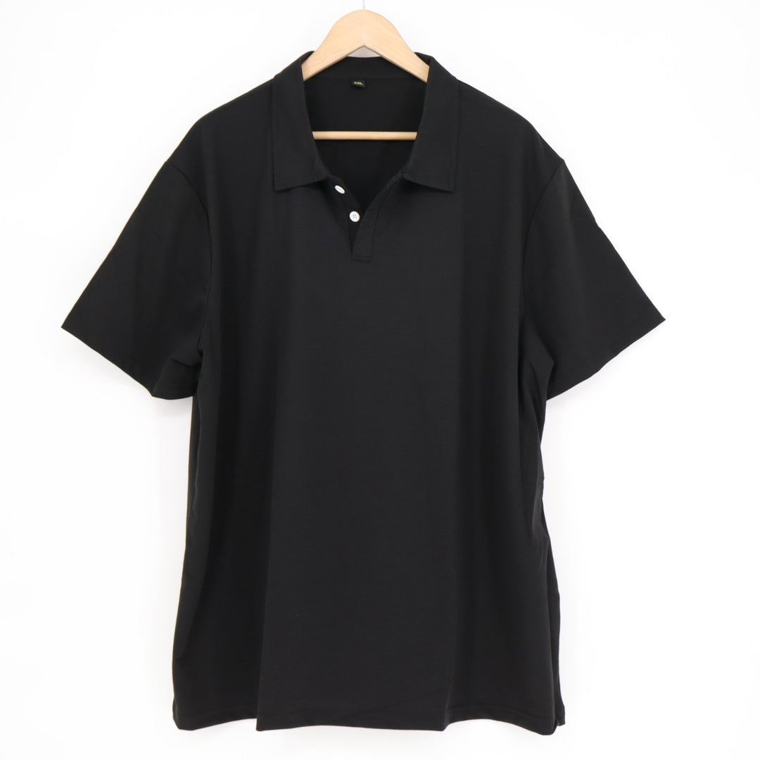 Polo Shirt Mens 2XL Black Moisture Wicking Golf Tennis Performance Short Sleeve