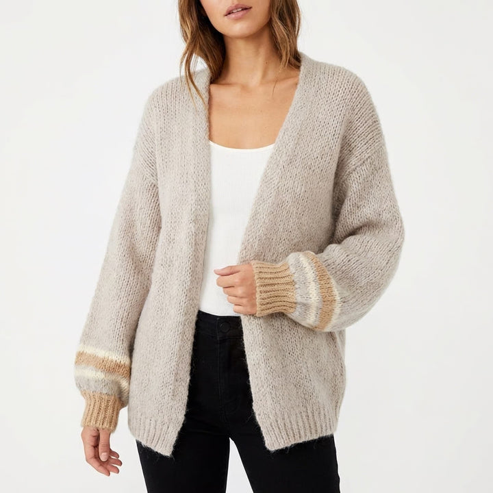 Wishlist Cardigan Sweater Womens Small Gray Knit Open Front Long Sleeve Pullover