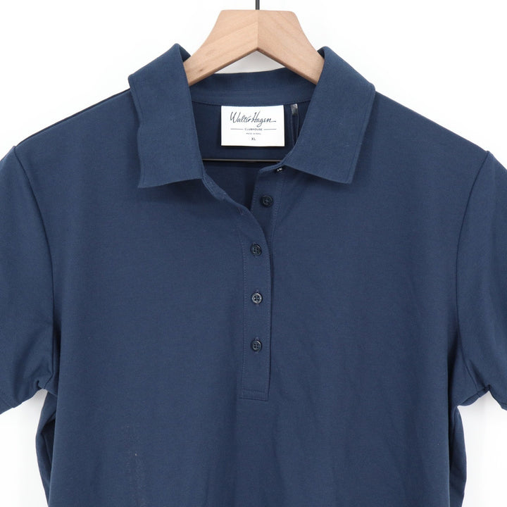 Walter Hagen Clubhouse Classic Polo Womens XL Navy Blue Short Sleeve Golf Shirt