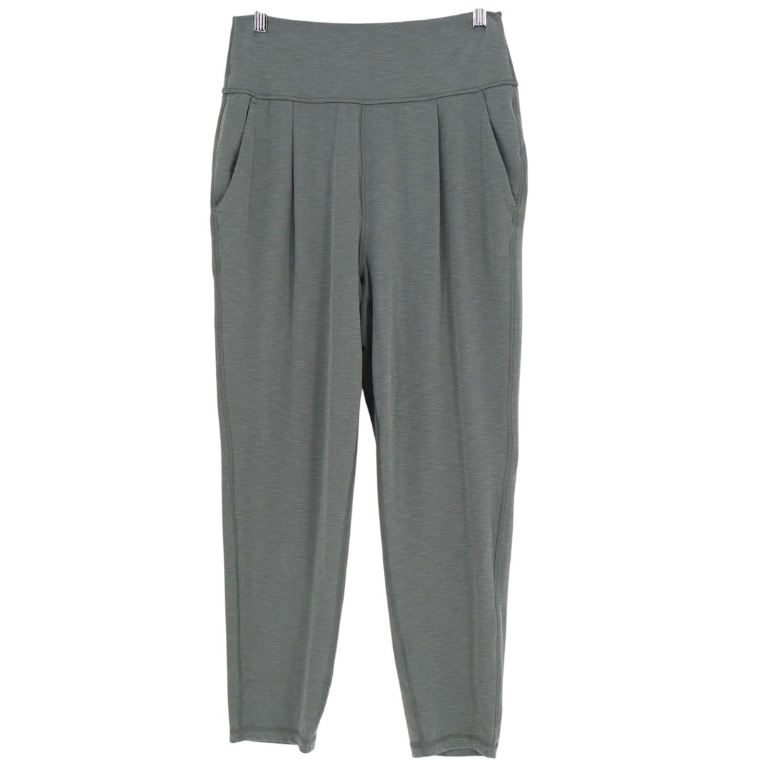 Athleta Elation Pants Womens PS Charcoal Gray Space Dye Pleated High Waisted