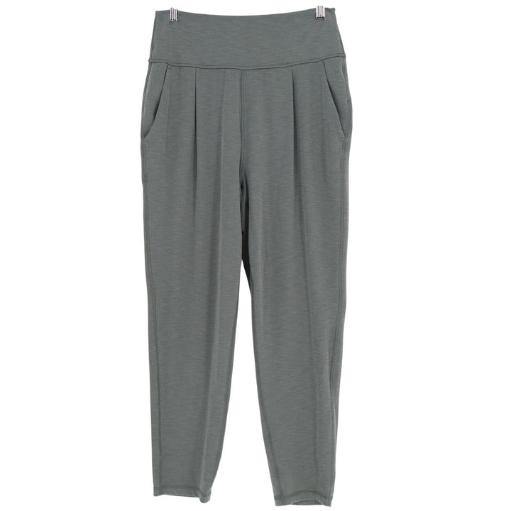 Athleta Elation Pants Womens PS Charcoal Gray Space Dye Pleated High Waisted