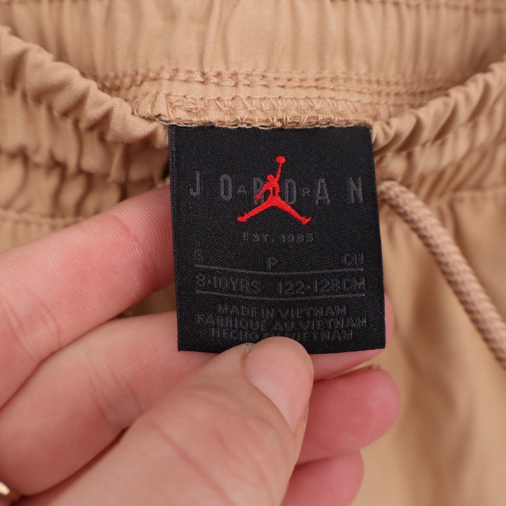 Jordan Girls Hemp Utility Cargo Joggers Tan Beige 45C654-X0L Small 8-10 NWT