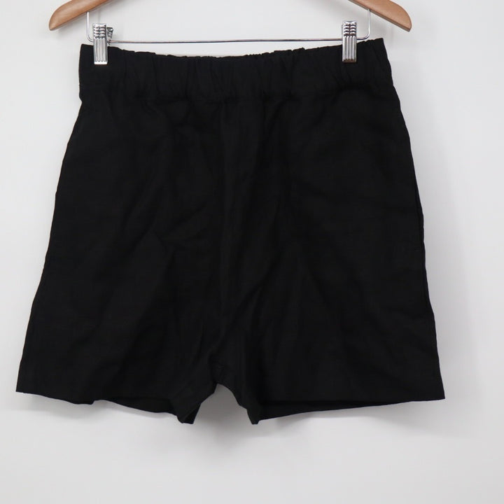 American Giant Shorts Womens Medium Black Elastic Waist Relaxed Fit Summer Wear