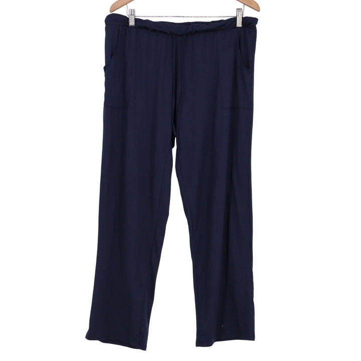 Lucky Brand Mens Navy Blue Lounge Pajama Pants XL Elastic Drawstring Wide Leg