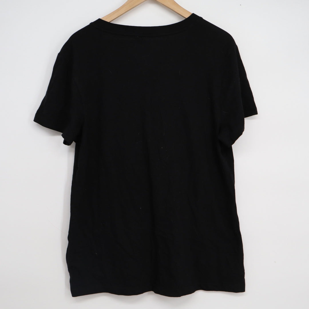 Universal Thread Womens V-Neck Short Sleeve Cotton T-Shirt Black Large
