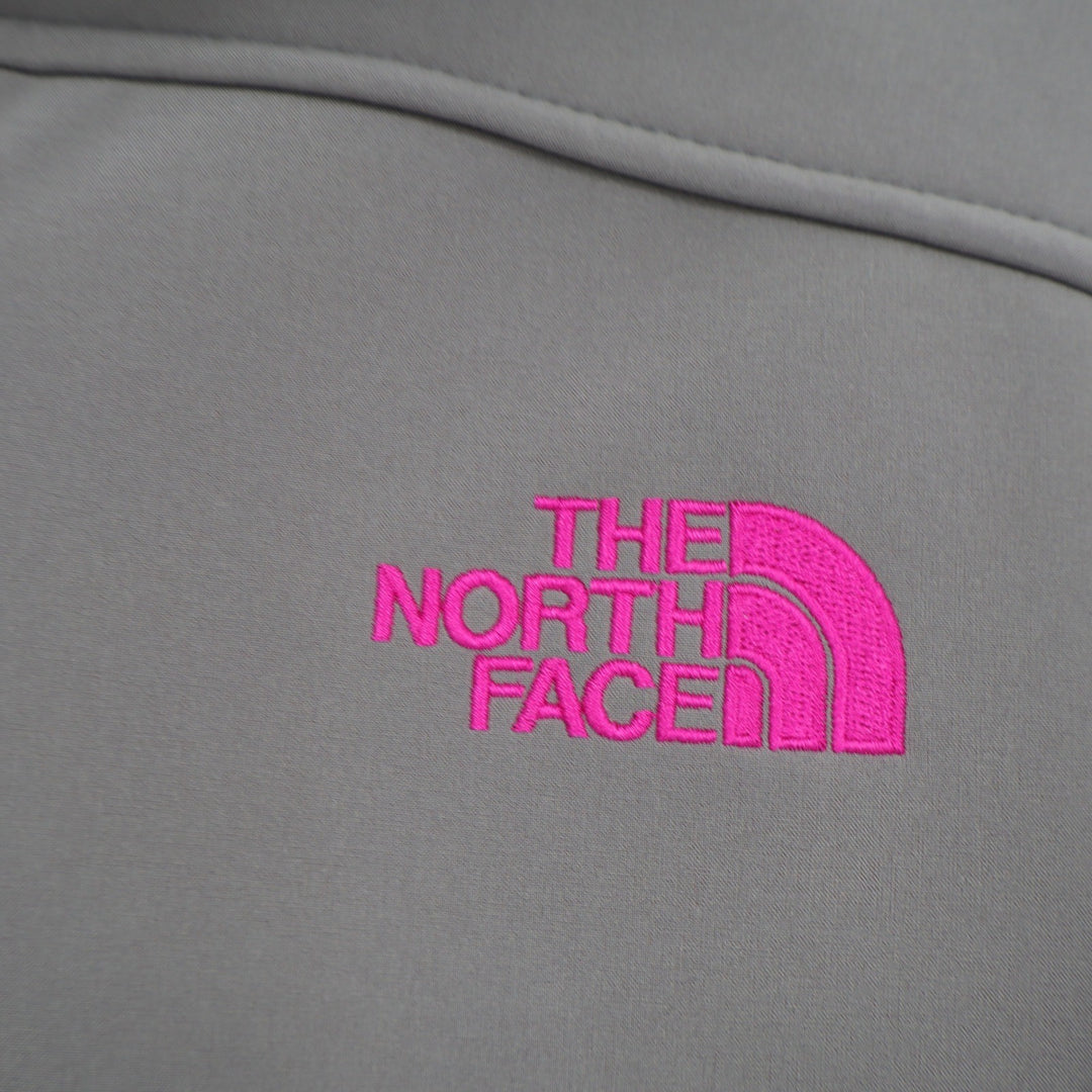 The North Face Womens Apex Bionic Softshell Jacket Grey Pink Logo Large