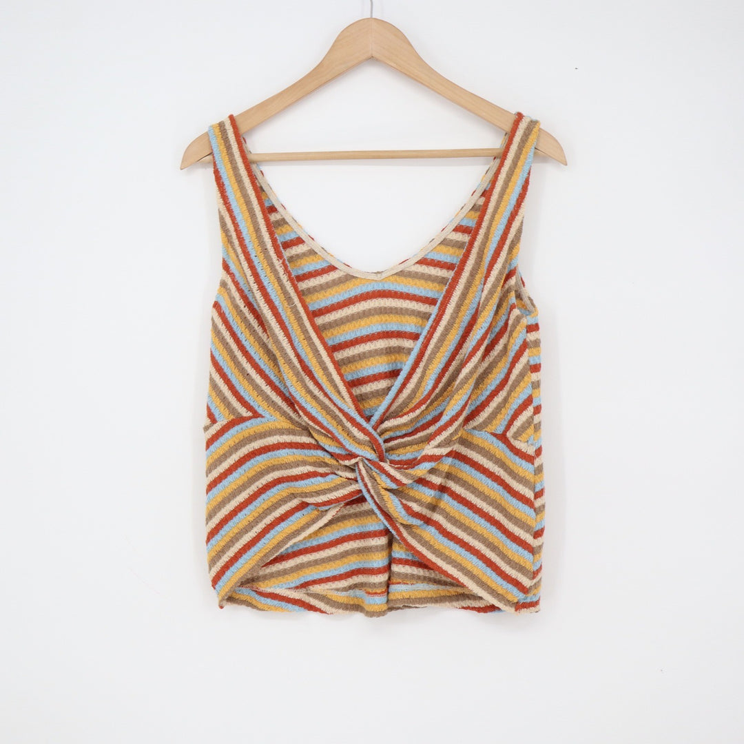 Juniper Blu Tank Top Womens S Twist Back Knit Excellent