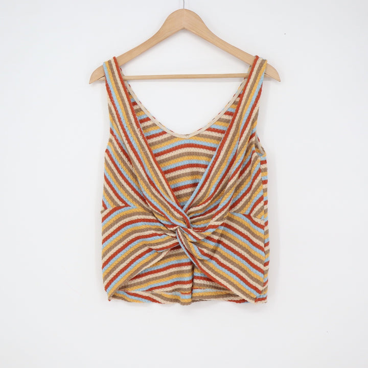 Juniper Blu Tank Top Womens S Twist Back Knit Excellent