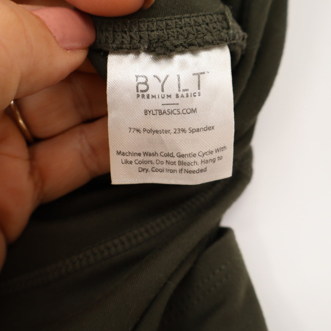 BYLT Premium Basics Essential Leggings Womens Medium Olive Green High Rise