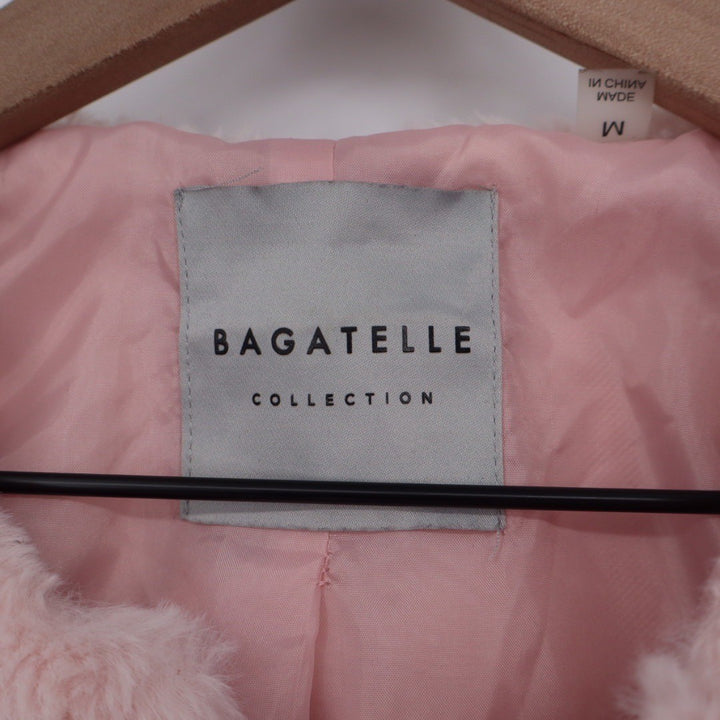 BAGATELLE COLLECTION Pink Faux Fur Chevron Lined Jacket Size M