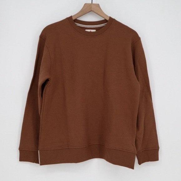 American Giant Midweight Sweatshirt Womens Medium Brown Fleece Lined Crew Neck