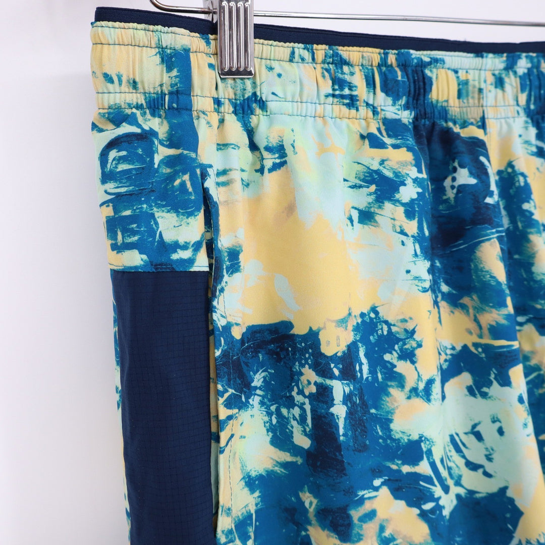 DSG Mens 5 Inch 2in1 Stride Short Chaos Blue Gleam Abstract Print Medium