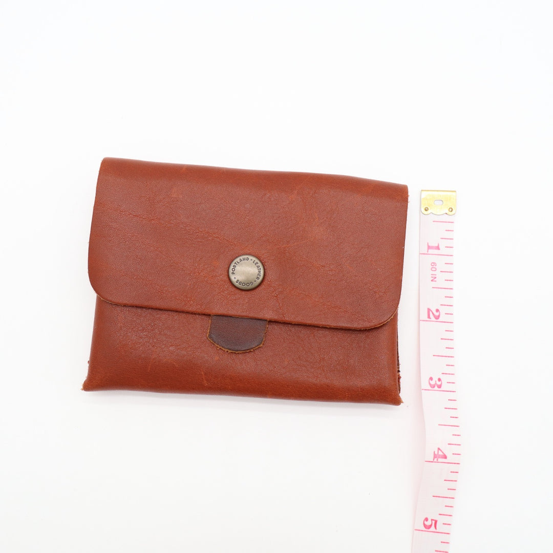 Portland Leather Goods Euro Wallet Womens Dark Brown Leather Credit Card Slot