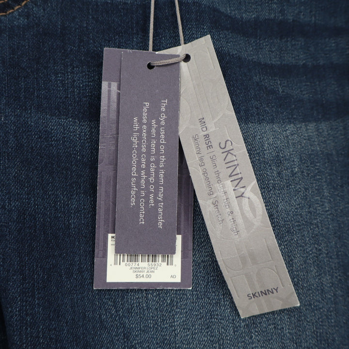 Jennifer Lopez Jeans Womens 6 Blue Denim Cotton Stretch Mid Rise Skinny Leg