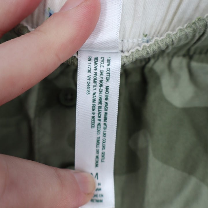Wild Fable Pajama Shorts Womens Medium Green Camo Cotton Elastic Waist Sleepwear